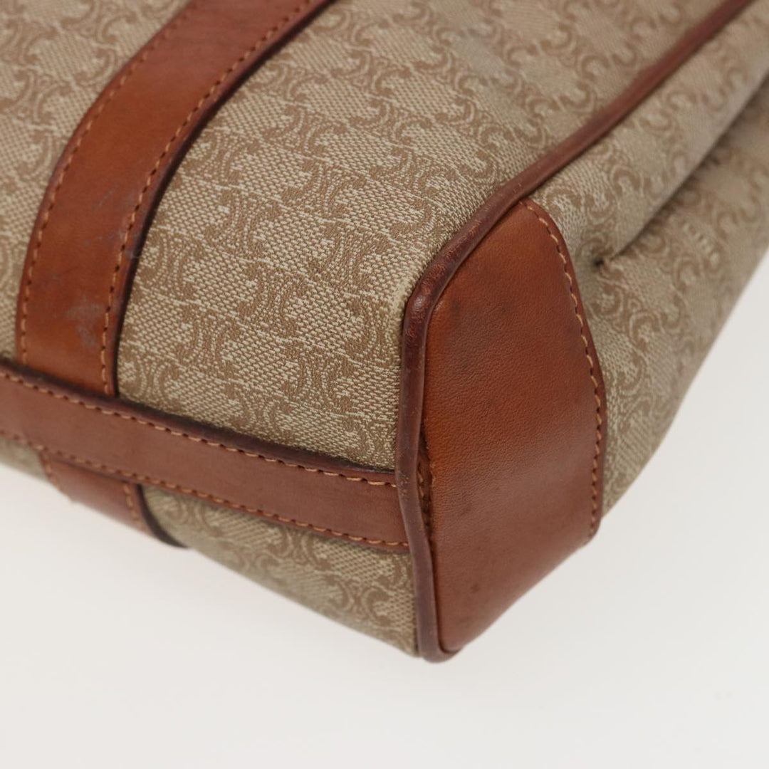 Celine Macadam Canvas Hand Bag Beige Auth 81193