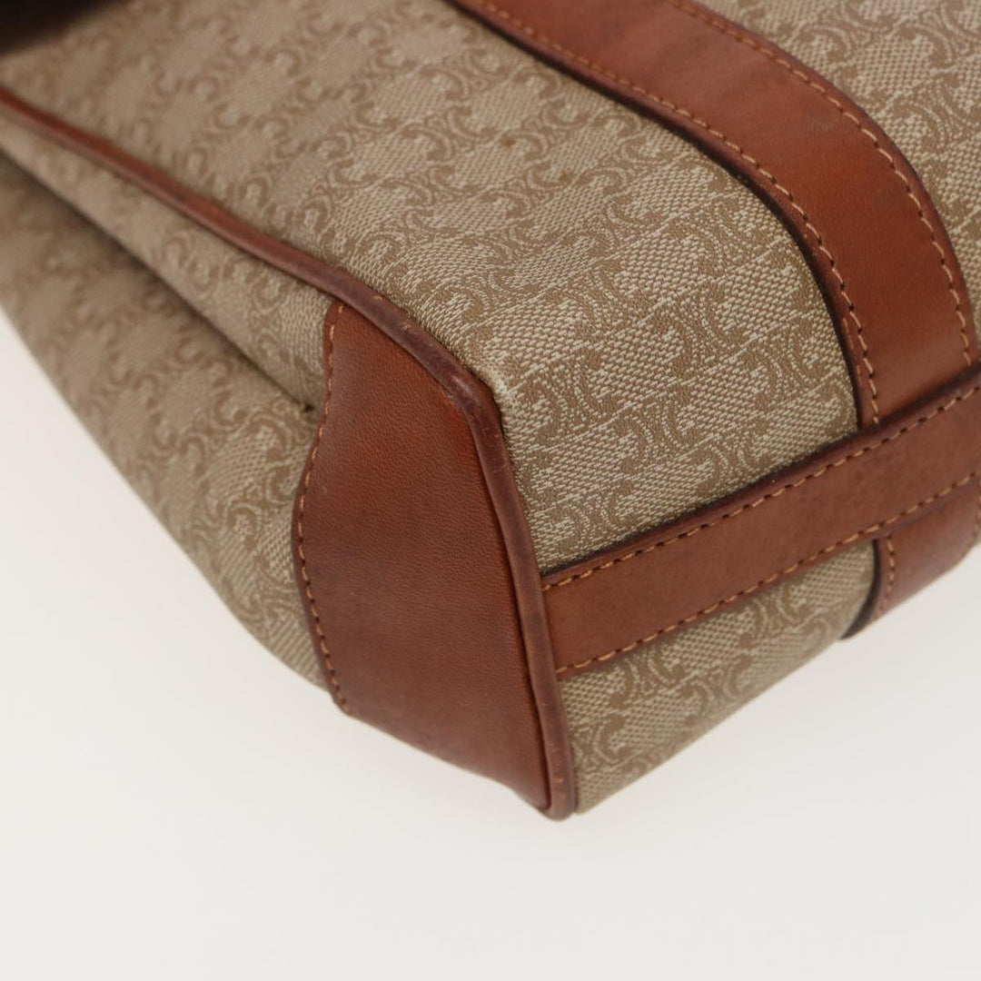 Celine Macadam Canvas Hand Bag Beige Auth 81193