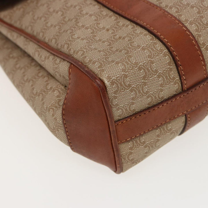 Celine Macadam Canvas Hand Bag Beige Auth 81193