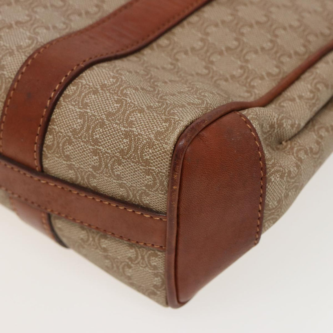 Top Quality Celine Macadam Canvas Hand Bag Beige Auth 81193