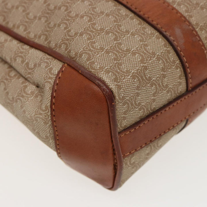 Celine Macadam Canvas Hand Bag Beige Auth 81193