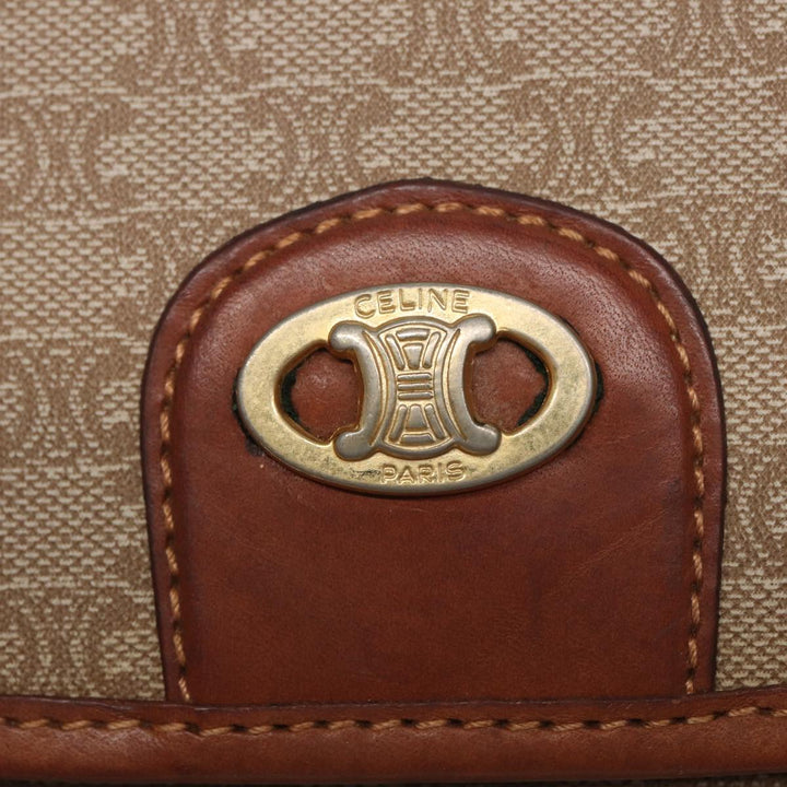 Celine Macadam Canvas Hand Bag Beige Auth 81193