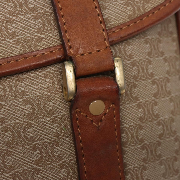 Celine Macadam Canvas Hand Bag Beige Auth 81193