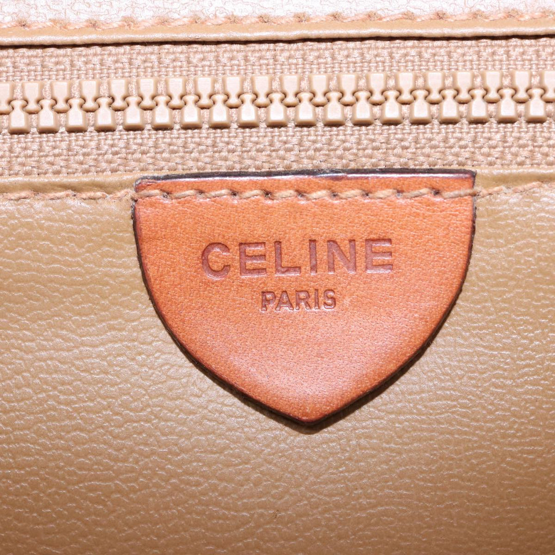 Celine Macadam Canvas Hand Bag Beige Auth 81193