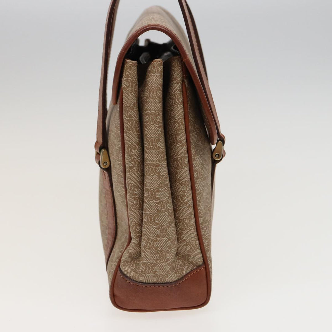 Celine Macadam Canvas Hand Bag Beige Auth 81193