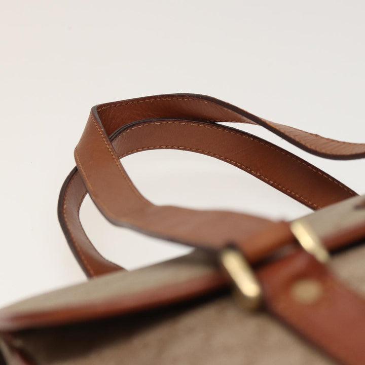 Celine Macadam Canvas Hand Bag Beige Auth 81193