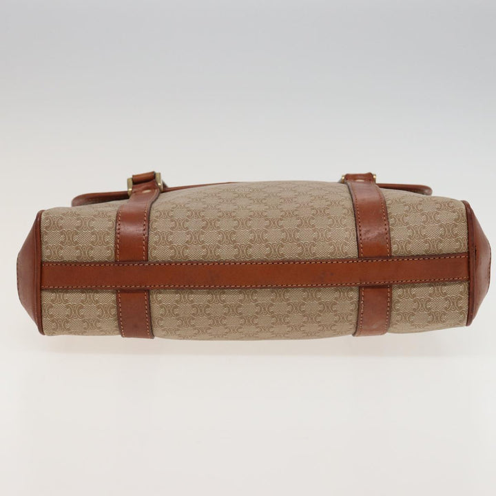 Celine Macadam Canvas Hand Bag Beige Auth 81193