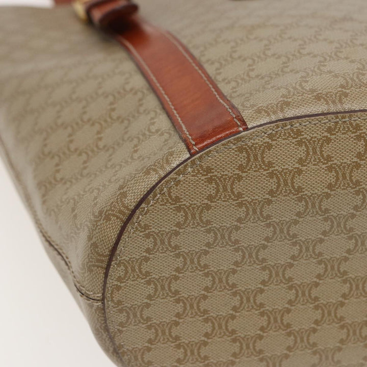 Celine Macadam Canvas Shoulder Bag Beige  81194