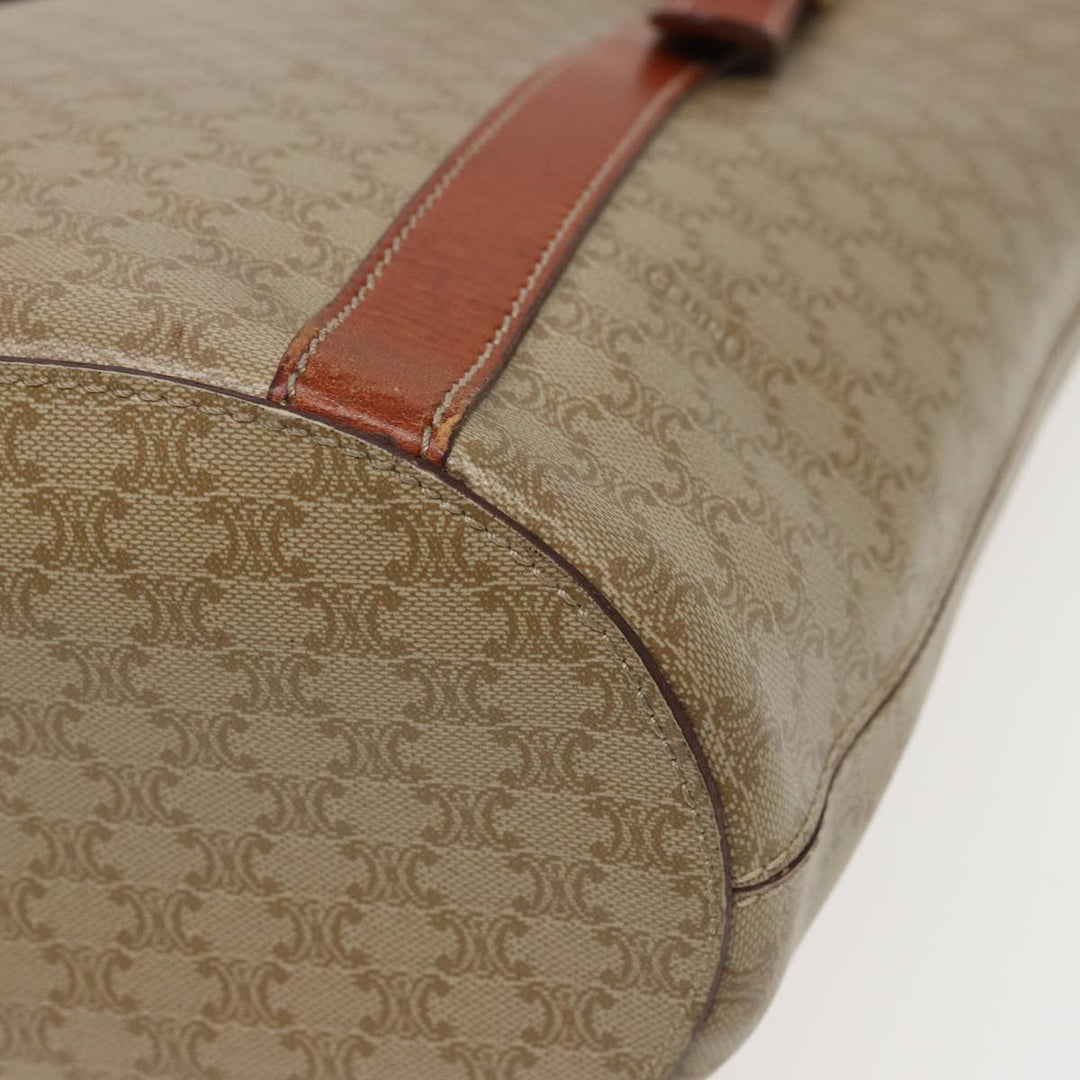 Celine Macadam Canvas Shoulder Bag Beige  81194