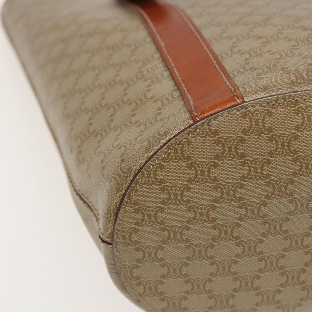 Celine Macadam Canvas Shoulder Bag Beige  81194