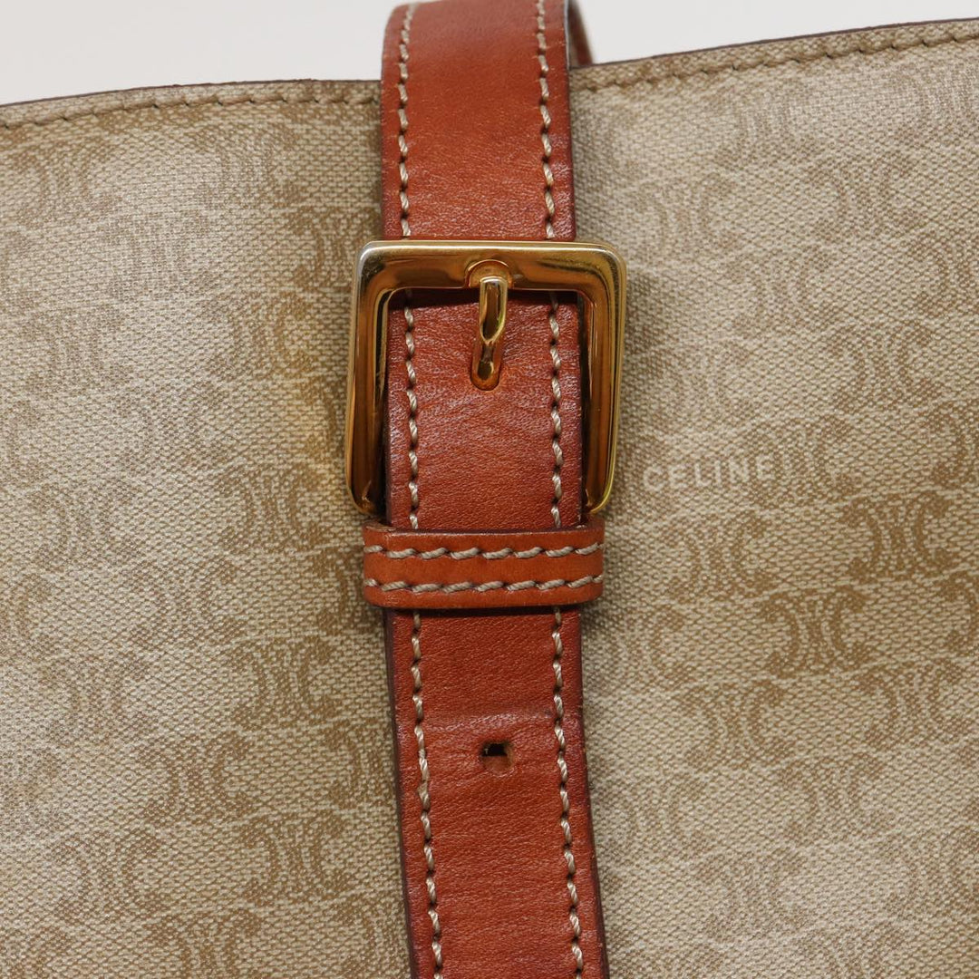Celine Macadam Canvas Shoulder Bag Beige  81194
