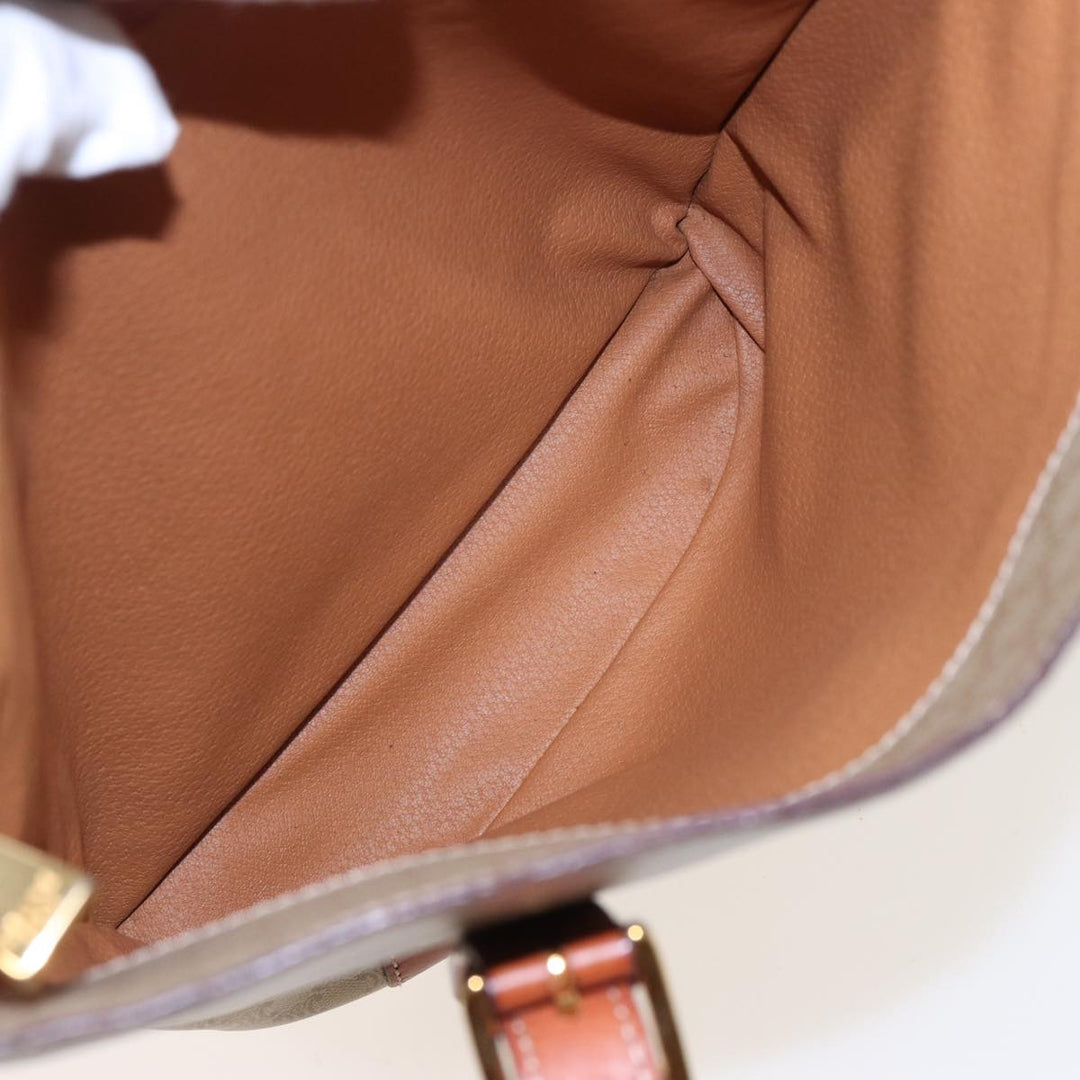Celine Macadam Canvas Shoulder Bag Beige  81194