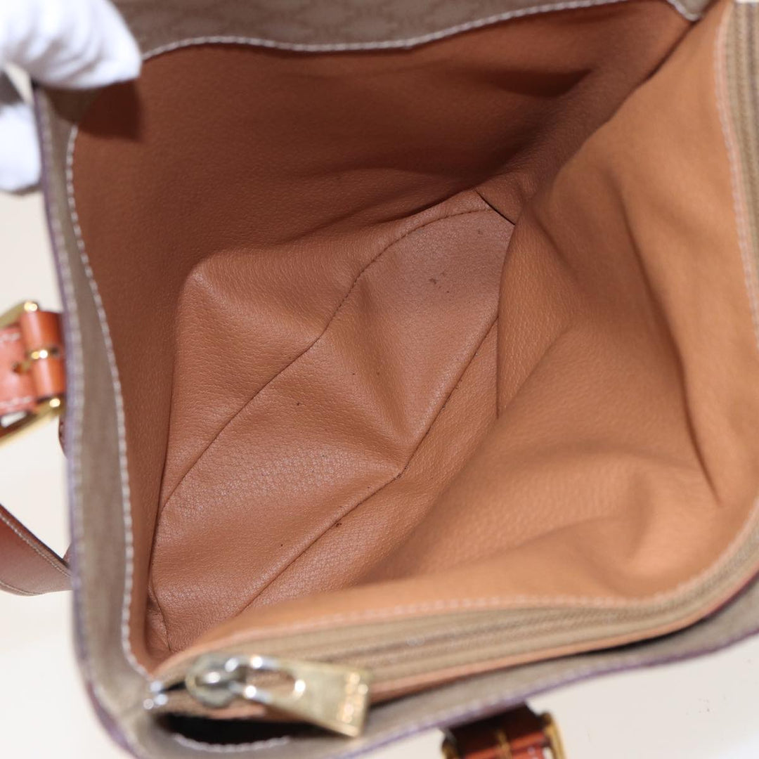 Celine Macadam Canvas Shoulder Bag Beige  81194