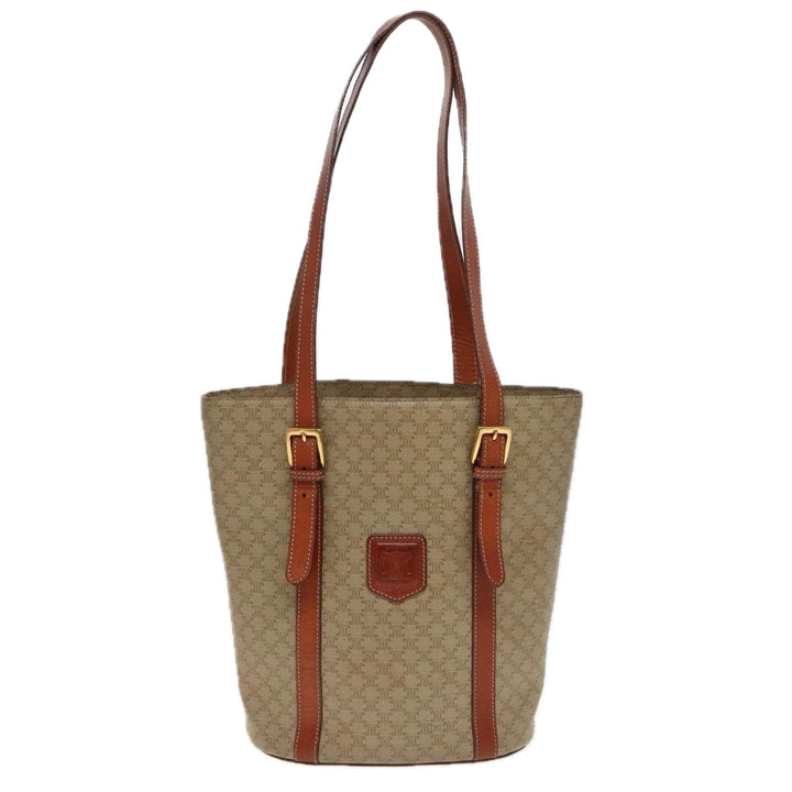 Celine Macadam Canvas Shoulder Bag Beige  81194