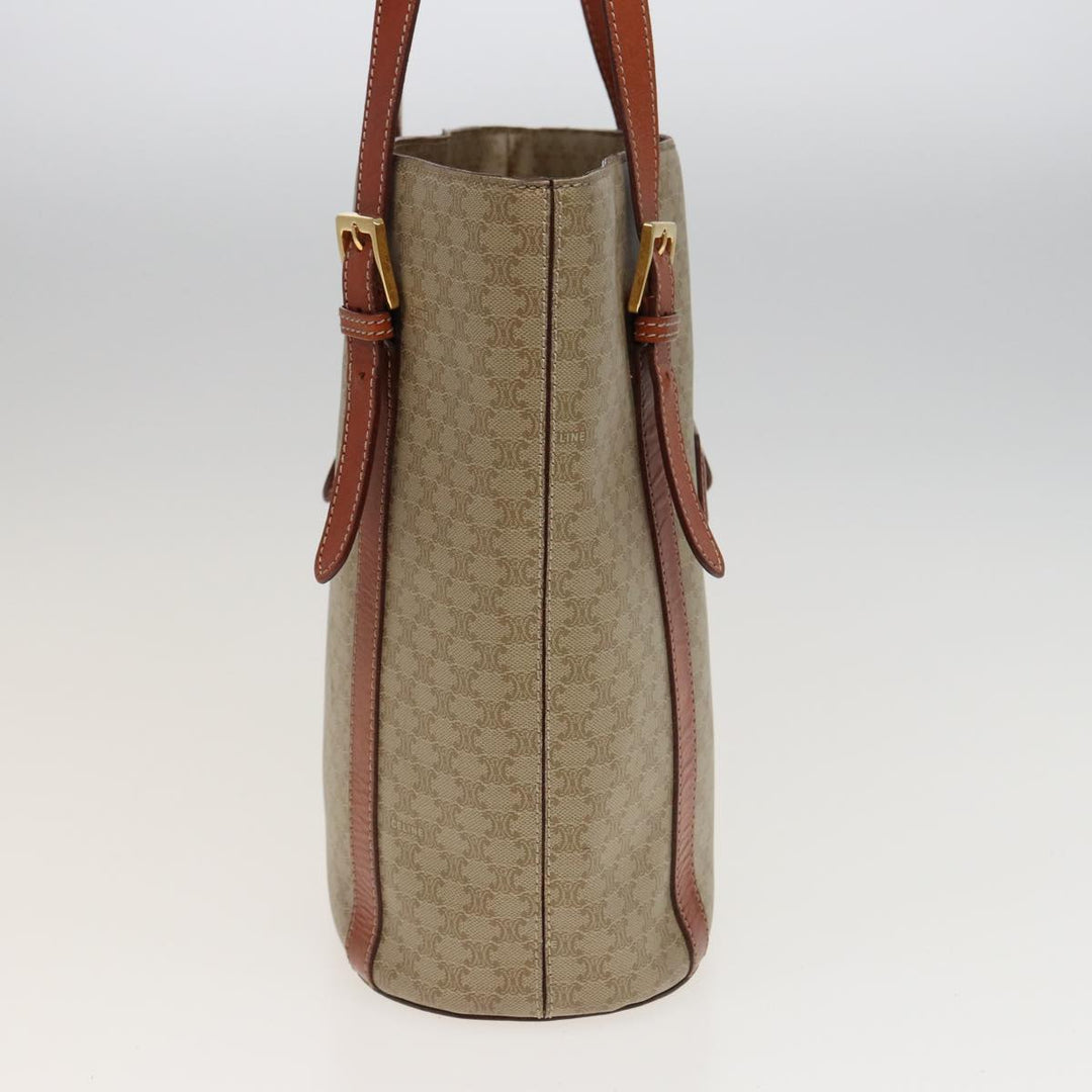 Celine Macadam Canvas Shoulder Bag Beige  81194