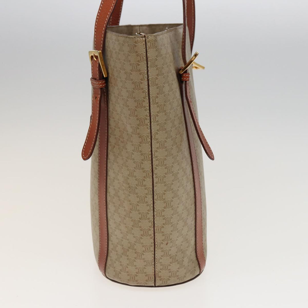 Celine Macadam Canvas Shoulder Bag Beige  81194
