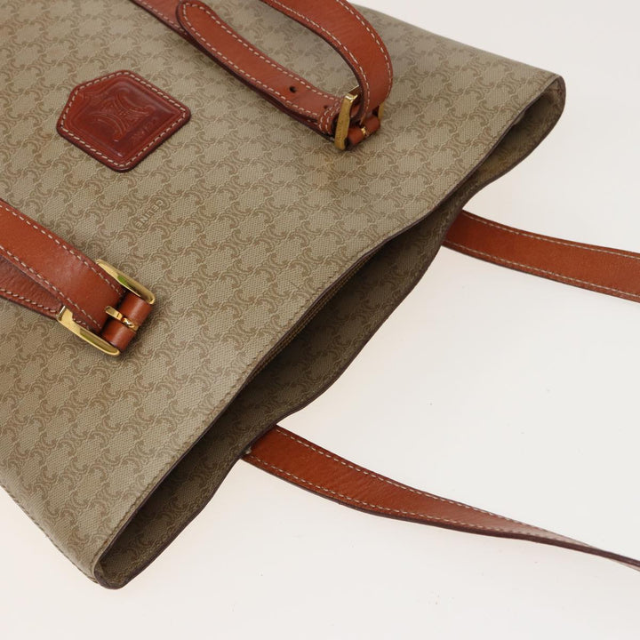 Celine Macadam Canvas Shoulder Bag Beige  81194