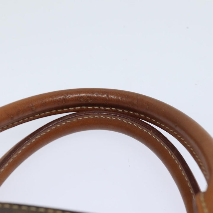 Celine Macadam Canvas Hand Bag PVC Leather Brown Auth 81195