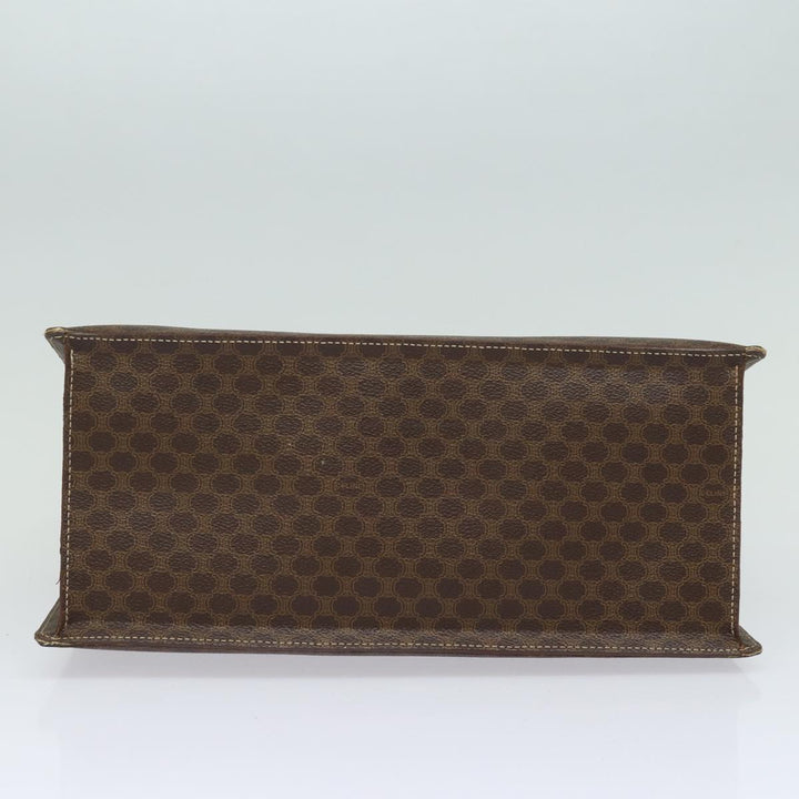Celine Macadam Canvas Hand Bag PVC Leather Brown Auth 81195