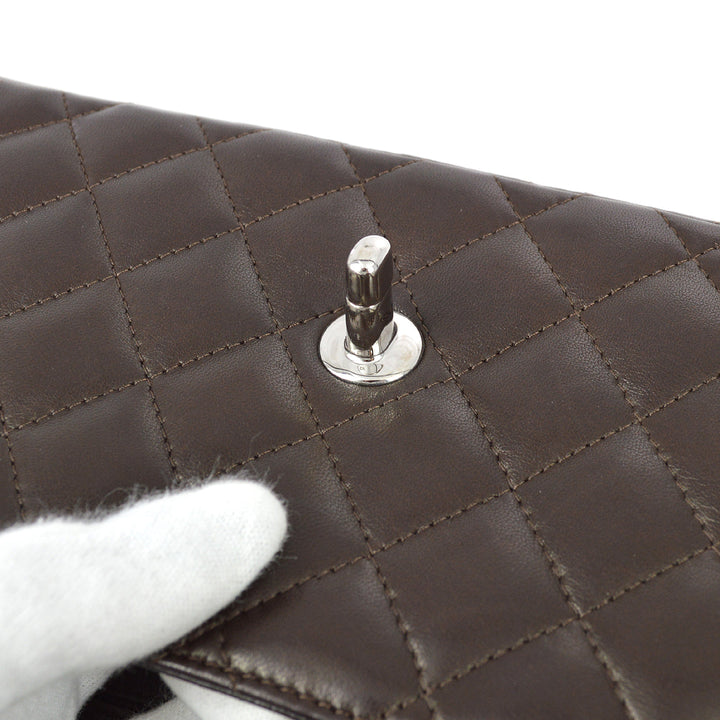 Top Quality Chanel Brown Lambskin East West Shoulder Bag
