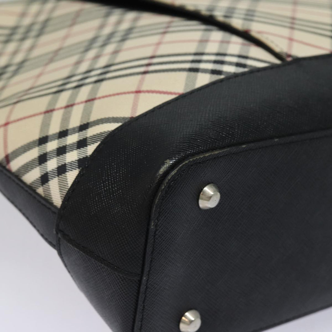 Burberry Nova Check Tote Bag Canvas Beige Auth 81323