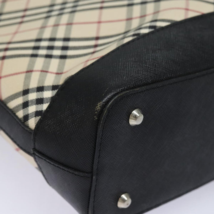 Burberry Nova Check Tote Bag Canvas Beige Auth 81323