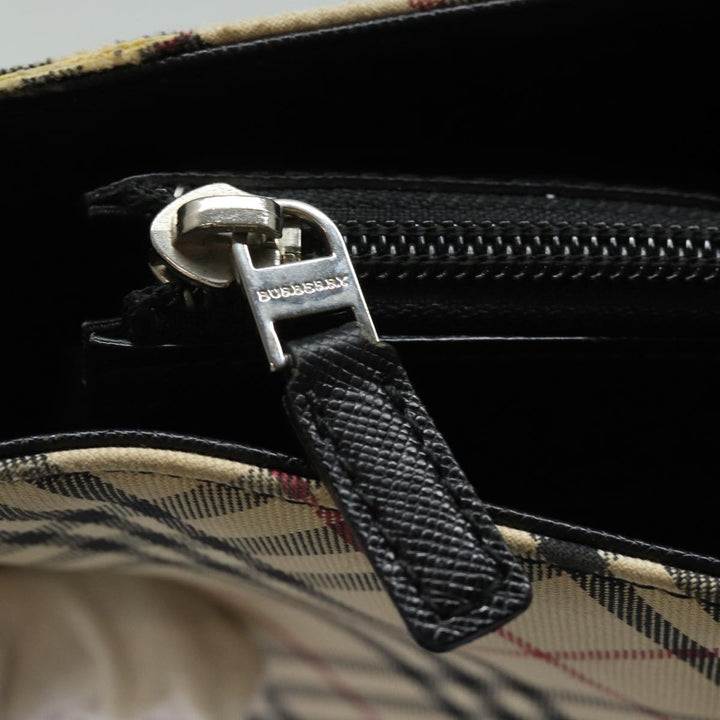 Burberry Nova Check Tote Bag Canvas Beige Auth 81323
