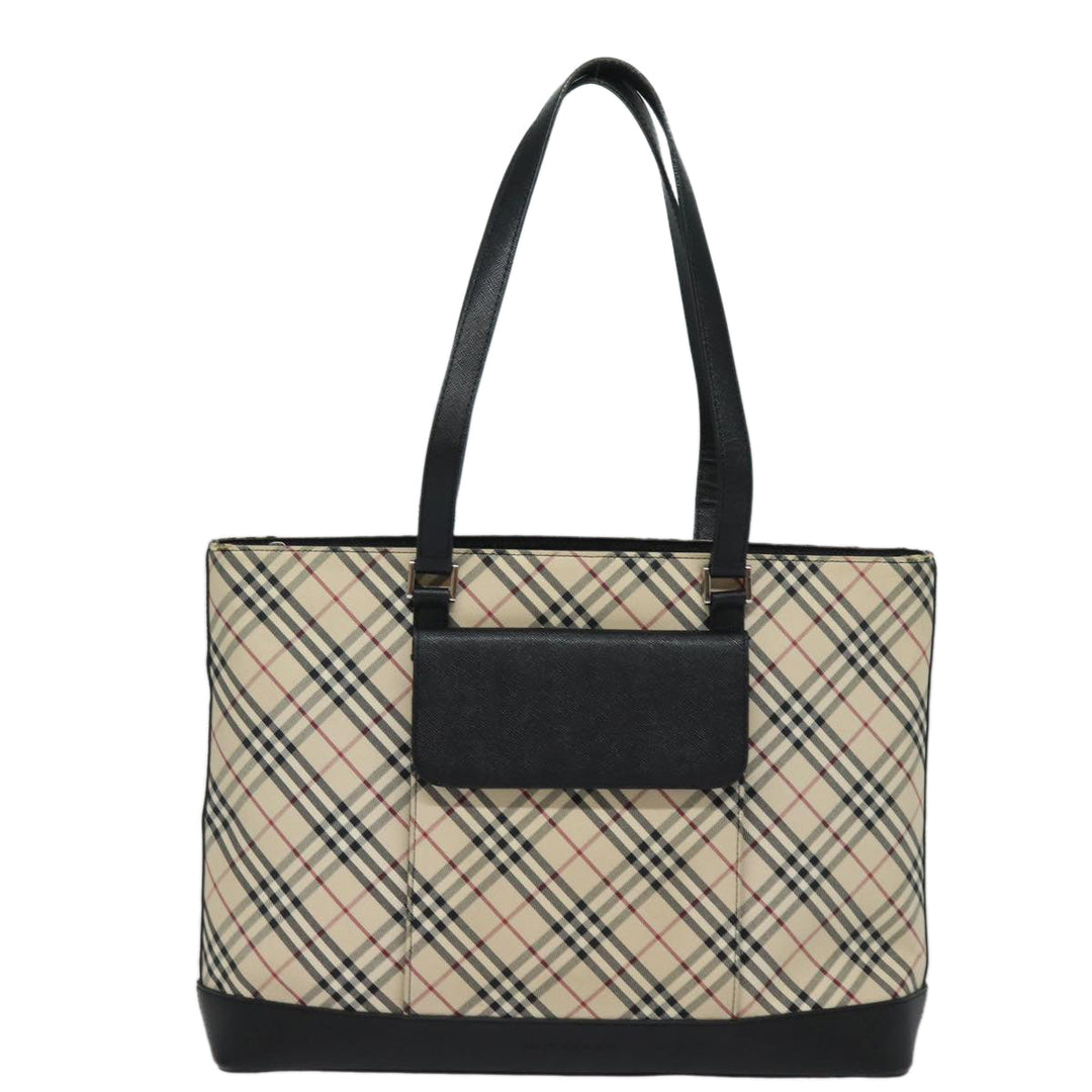 Burberry Nova Check Tote Bag Canvas Beige Auth 81323