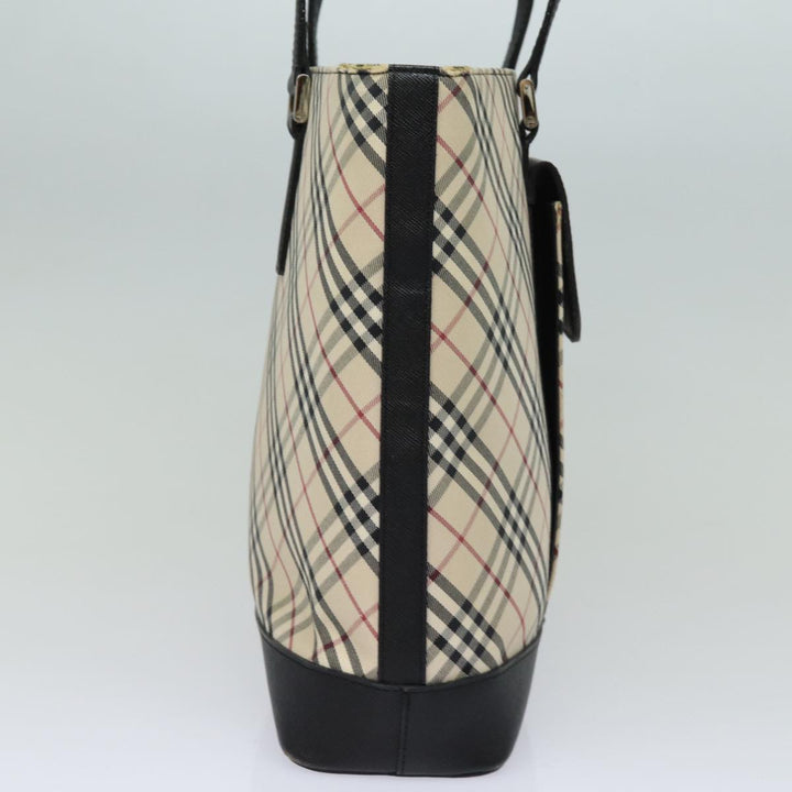 Burberry Nova Check Tote Bag Canvas Beige Auth 81323