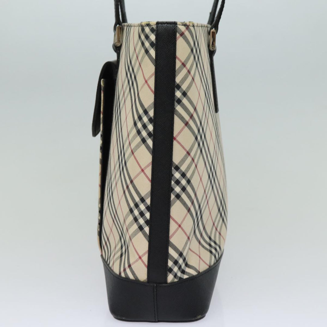 Burberry Nova Check Tote Bag Canvas Beige Auth 81323