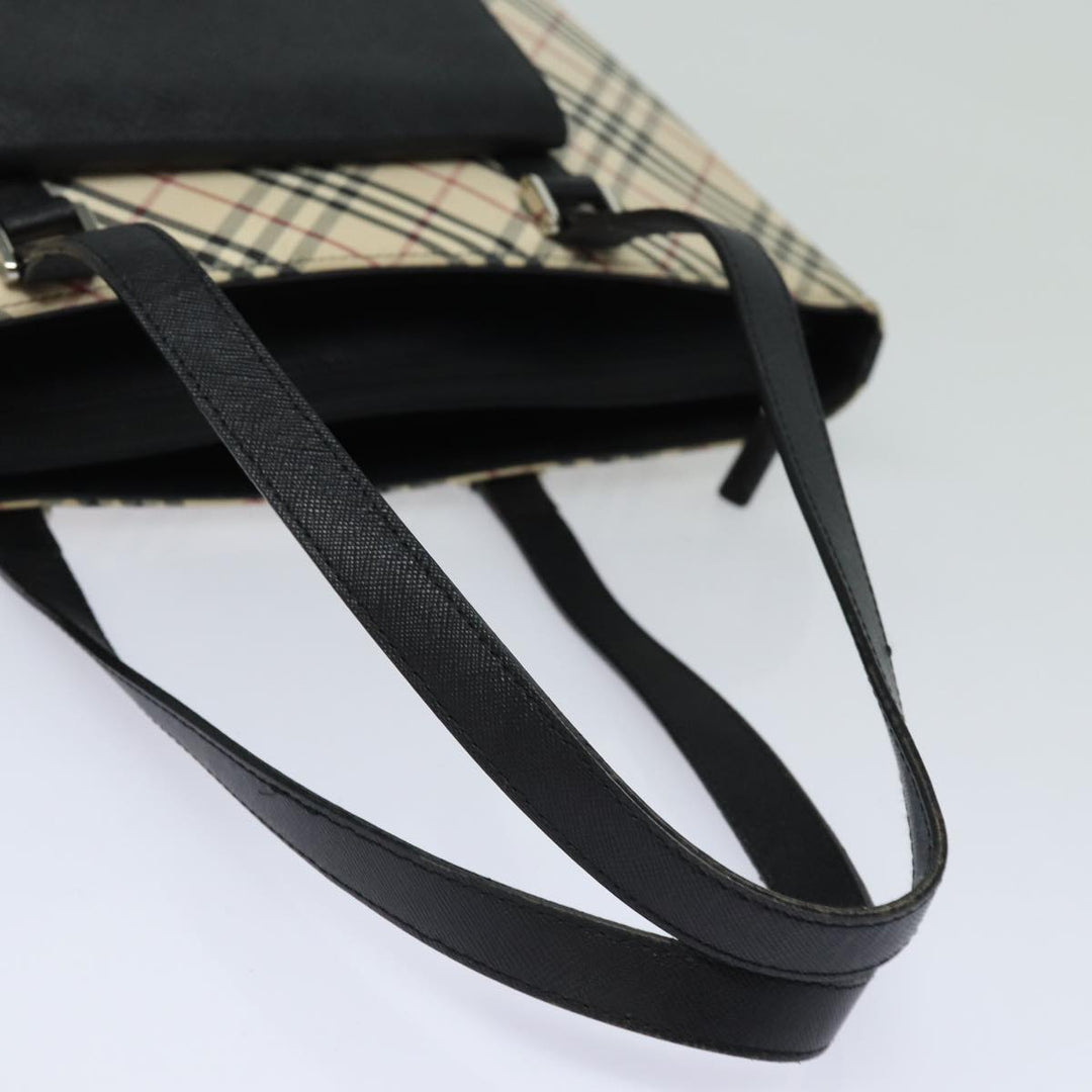 Burberry Nova Check Tote Bag Canvas Beige Auth 81323