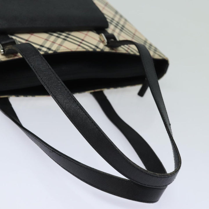 Burberry Nova Check Tote Bag Canvas Beige Auth 81323