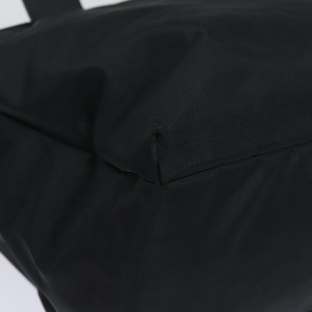 Burberry Blue Label Hand Bag Nylon Black Auth 81325