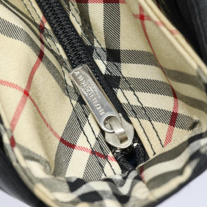 Burberry Blue Label Hand Bag Nylon Black Auth 81325