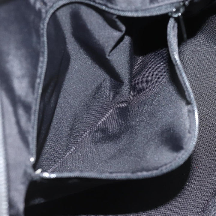 Burberry Blue Label Hand Bag Nylon Black Auth 81325