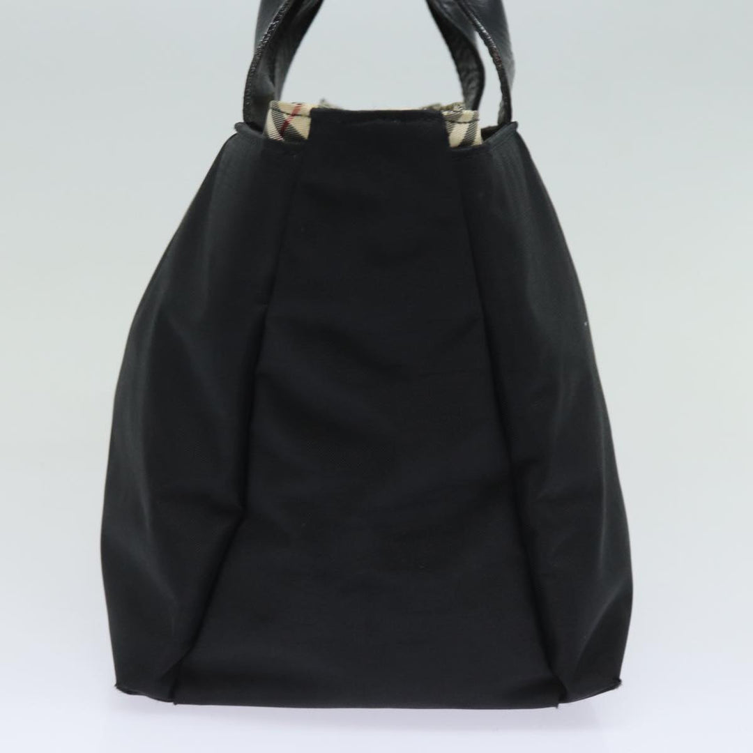 Burberry Blue Label Hand Bag Nylon Black Auth 81325