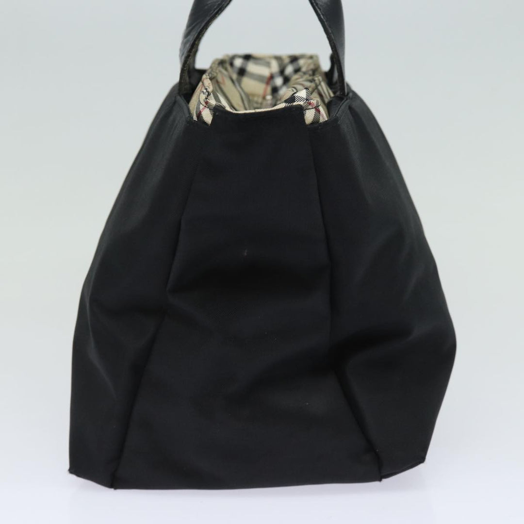 Burberry Blue Label Hand Bag Nylon Black Auth 81325