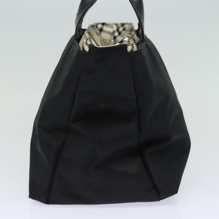 Burberry Blue Label Hand Bag Nylon Black Auth 81325