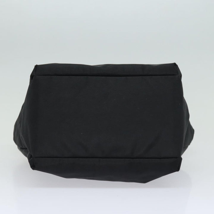 Burberry Blue Label Hand Bag Nylon Black Auth 81325