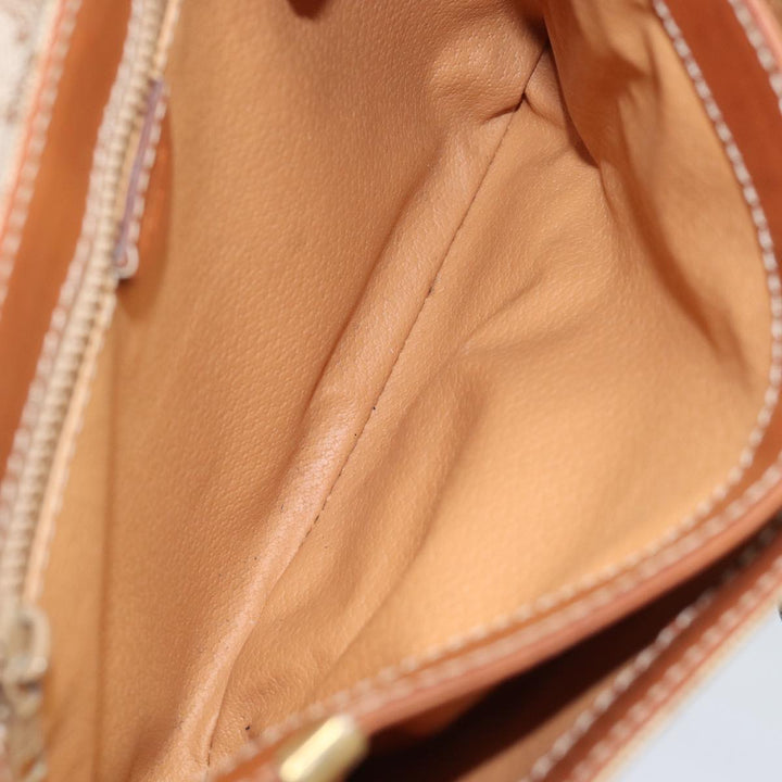 Celine Macadam Canvas Shoulder Bag Beige Auth 81365