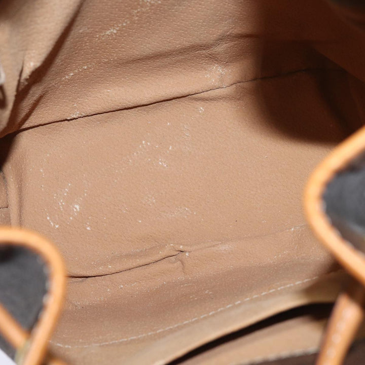 Celine Macadam Canvas Shoulder Bag PVC Leather Brown Auth 81367