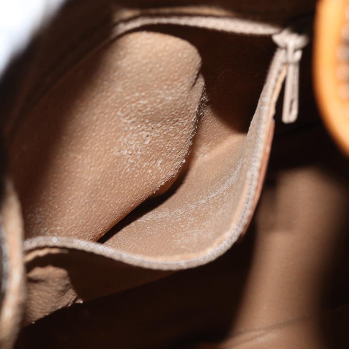 Celine Macadam Canvas Shoulder Bag PVC Leather Brown Auth 81367