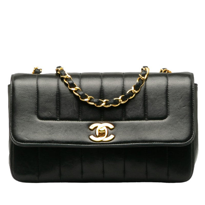 Top Quality Chanel Top Quality Chanel Mademoiselle Shoulder Bag Ram Skin Black