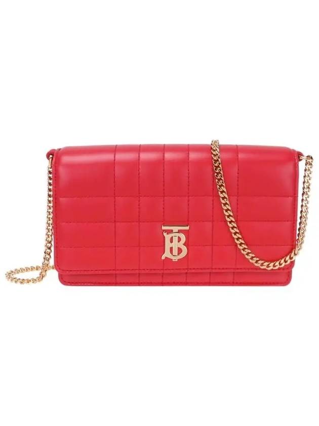 Burberry Lola Quilted Shoulder Bag Red