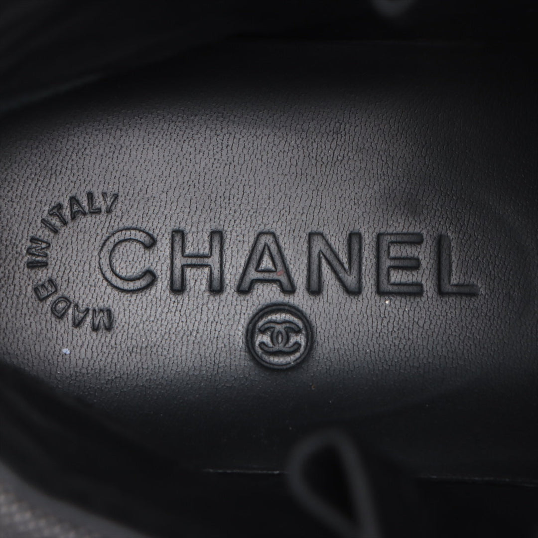Top Quality Chanel Coco sweat x canvas high-cut sneaker 39 ladies black x white G30617 mattress double jeep stick  happy market shop