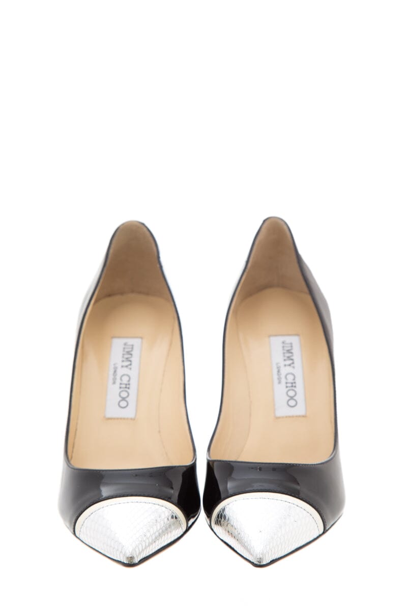 Jimmy Choo "Bahana" Black Patent Heel SZ 37