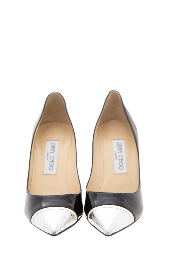 Jimmy Choo "Bahana" Black Patent Heel SZ 37
