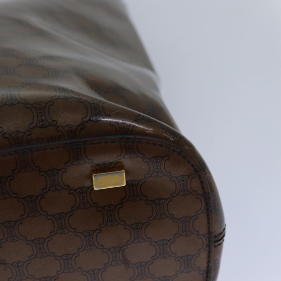 Celine Macadam Canvas Hand Bag Brown Auth 81446