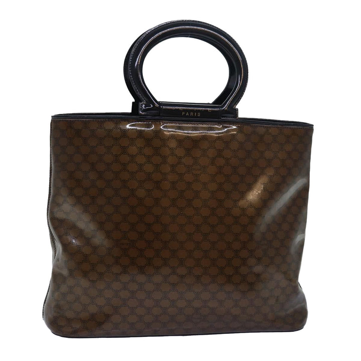 Celine Macadam Canvas Hand Bag Brown Auth 81446