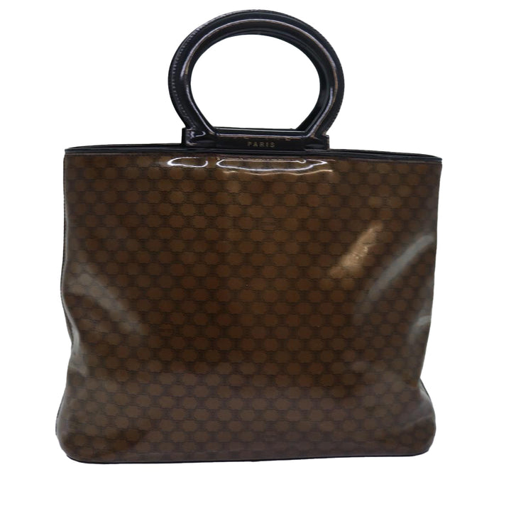 Celine Macadam Canvas Hand Bag Brown Auth 81446